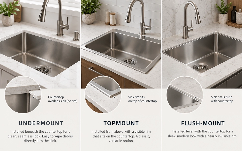 Kitchen sink installation customization